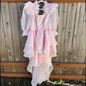 Selkie dress with removable train